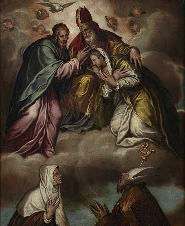 圣母加冕`Coronation of the Virgin by Paolo Farinati