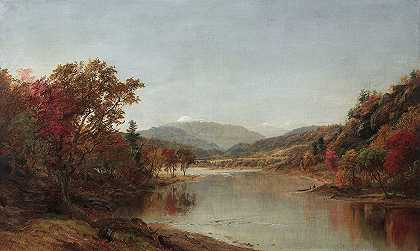 华盛顿山，新罕布什尔州`Mount Washington, New Hampshire (1870) by Jasper Francis Cropsey