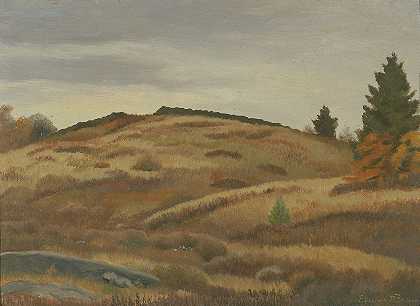 秋田`Autumn Fields (ca. 1926~1934) by Edward Bruce