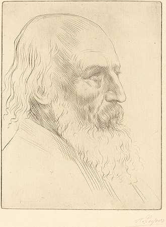 丁尼生勋爵，第三盘`Lord A. Tennyson, 3rd plate by Alphonse Legros