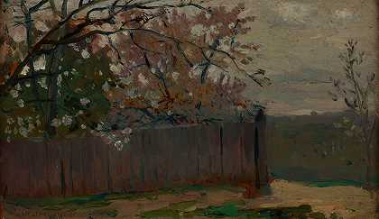 阿夫雷镇的早春`Early Spring at Ville d`Avray (1895) by Jan Stanislawski