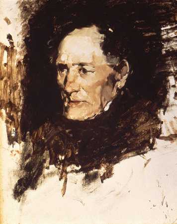 老人的头`Head of an Old Man (ca. 1877~1879) by Frank Duveneck