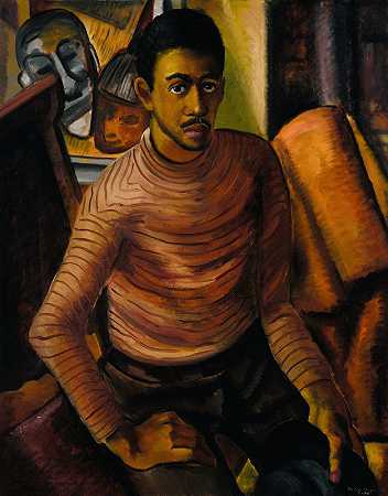 自画像`Self~Portrait (1934) by Malvin Gray Johnson