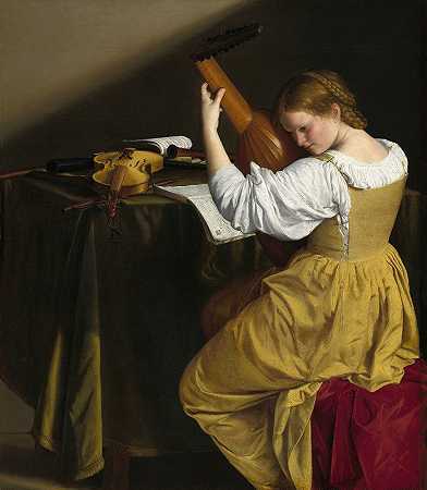 琵琶手`The Lute Player (c. 1612~1620) by Orazio Gentileschi