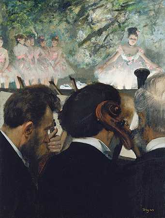 管弦乐手`Orchestra Musicians (1872) by Edgar Degas