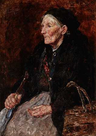 老妇人`Old Market Woman (1885) by William J. Forsyth