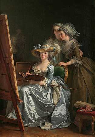 双瞳孔自画像`Self~Portrait with Two Pupils (1785) by Adélaïde Labille-Guiard