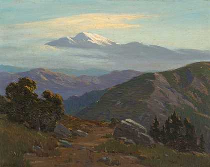 山景`Mountain Vista by Elmer Wachtel