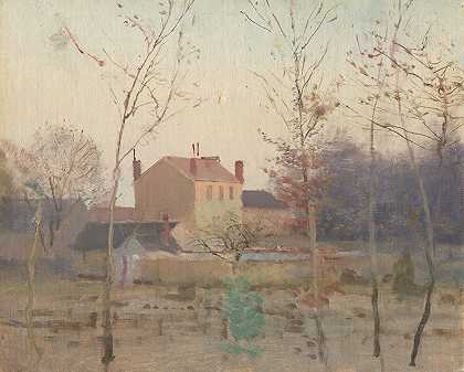 城市边缘的秋天`Autumn at the Edge of a City (1895–1900) by Ladislav Mednyánszky
