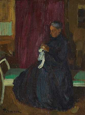 老妇人`Older Woman (Ca 1910) by Axel Törneman
