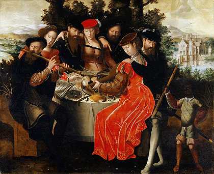 户外音乐协会`Outdoor Music Society (Around 1540~50) by Ambrosius Benson