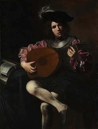 琵琶手`Lute Player (ca. 1625–26) by Valentin de Boulogne
