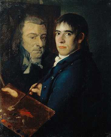 自画像`Self~portrait (1805) by Francesc Lacoma i Sans