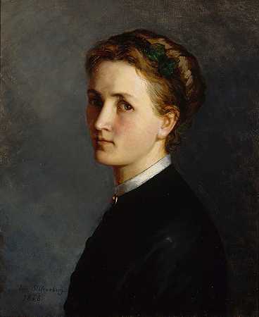 自画像`Self~Portrait (1868) by Ida Silfverberg