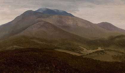 新罕布什尔州怀特山脉`White Mountains, New Hampshire by Albert Bierstadt