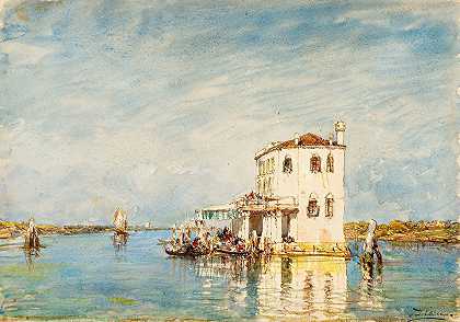威尼斯海关`La Douane À Venise by Félix Ziem