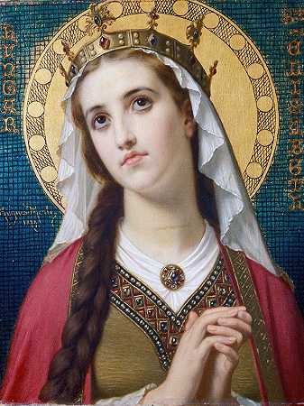 匈牙利圣伊丽莎白`Saint Elizabeth Of Hungary (1879) by Hugues Merle