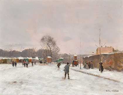第一场雪冬季`La Première neige dhiver by Luigi Loir