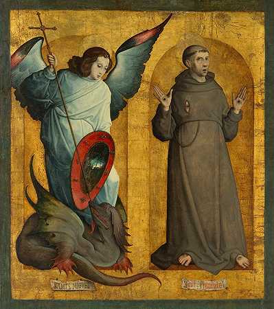 圣徒迈克尔和弗朗西斯`Saints Michael and Francis (ca. 1505–9) by Juan de Flandes
