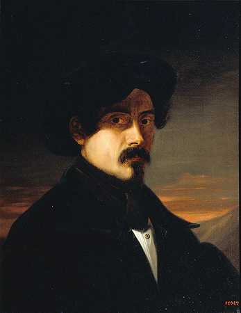 自画像`Self~portrait (1837) by Josep Arrau i Barba