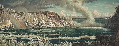 冬季的尼亚加拉大瀑布`Niagara Falls in winter (1890) by Peter Cauierair