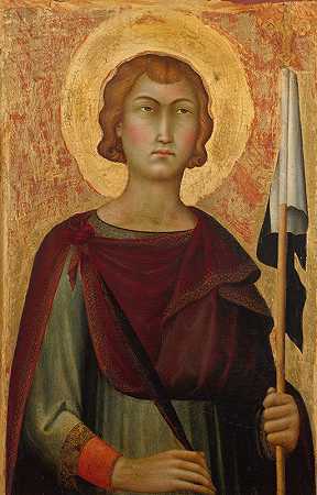 圣安萨努斯`Saint Ansanus (ca. 1326) by Simone Martini