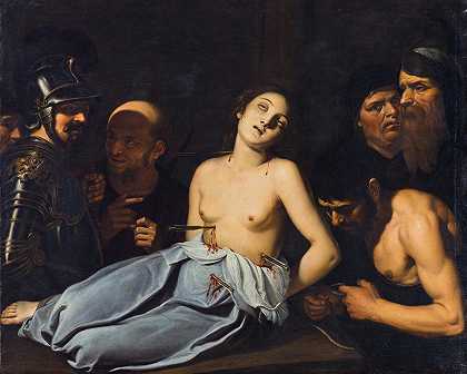 圣乌苏拉殉道`Martyrdom of Saint Ursula by Giovan Bernardino Azzolino