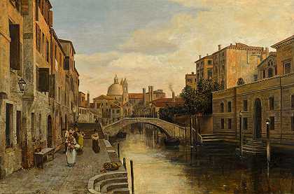 里约热内卢·德尔奥格尼桑蒂，威尼斯`Rio del Ognissanti, Venice (1882) by Robert Russ