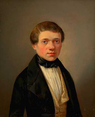 自画像爱德华·冯·恩格斯`Selbstbildnis Eduard von Engerth (1840) by Eduard Ritter von Engerth