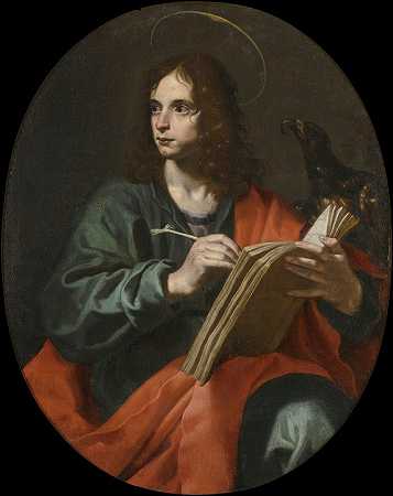 福音传道者圣约翰`Saint John The Evangelist by Lorenzo Lippi