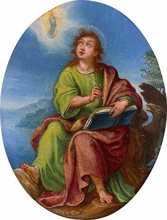 福音书作者圣约翰`Saint John the Evangelist (17th Century) by Spanish School