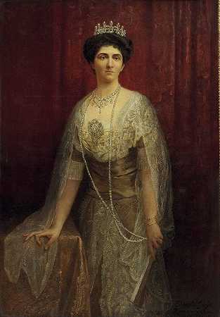 埃琳娜·冯·黑山`Elena von Montenegro (1913) by Eduardo Gioja
