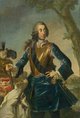 科隆王子选举人克莱门特·奥古斯特肖像（王子肖像）`Portrait of Cologne Prince~Elector Klement August (Portrait of a Prince) (1750)