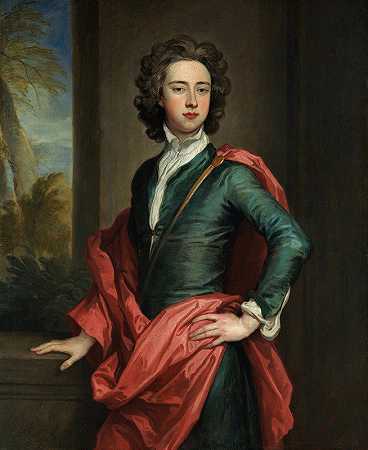 查尔斯·博克莱克，圣奥尔本公爵`Charles Beauclerk, Duke of St. Albans (ca. 1690–95) by Sir Godfrey Kneller
