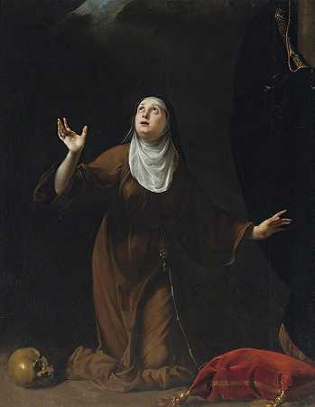 修女`A Nun Saint by Simone Pignoni