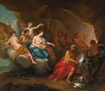 维纳斯在瓦肯熔炉中`Venus In The Forge Of Vulcan (1723) by Louis de Boullogne the Younger