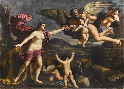 维纳斯丘比特与克罗诺斯`Venus Cupido Und Chronos by Giacinto Gimignani