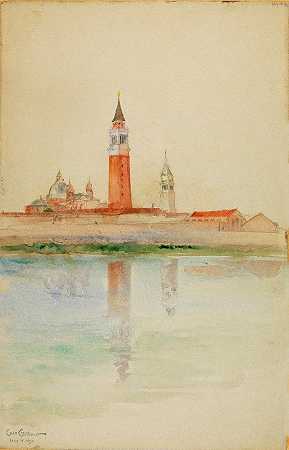 圣乔治马焦尔，威尼斯`San Giorgio Maggiore, Venice (1898) by Cass Gilbert