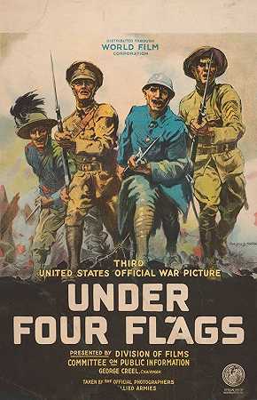 四旗之下`Under four flags (1917) by Philip Martiny