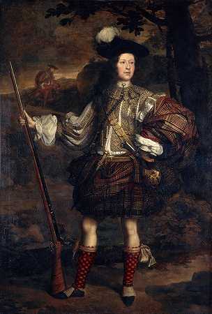 蒙戈·默里勋爵（Am Morair Mungo Moirech），1668-1700年。阿索尔第一侯爵之子`Lord Mungo Murray (Am Morair Mungo Moireach), 1668 – 1700. Son of 1st Marquess of Atholl (1683) by John Michael Wright