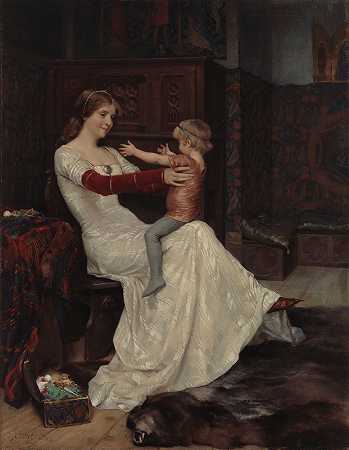 白皇后`Queen Bianca (1877) by Albert Edelfelt