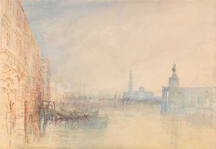 威尼斯，大运河的河口`Venice, The Mouth of the Grand Canal (ca. 1840) by Joseph Mallord William Turner