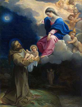 圣方济各的愿景`The Vision of Saint Francis (c. 1602) by Ludovico Carracci