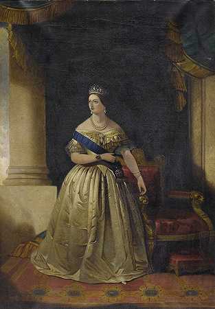维多利亚女王肖像`Portrait of Queen Victoria (19th Century) by English School