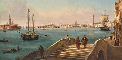 威尼斯，里瓦德格利斯齐亚沃尼`Venice, the Riva degli Schiavoni by Luigi Querena
