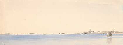 从环礁湖看威尼斯`Venice, viewed from the lagoon (1853 ~ 1855) by P. C. Skovgaard