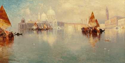威尼斯`Venice (1887) by Thomas Moran