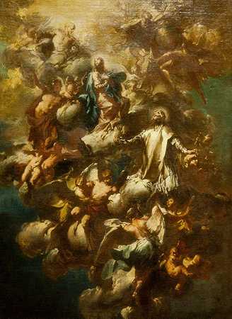 荣耀中的圣菲利普·内里`Saint Philip Neri in Glory (1731) by Giovanni Domenico Ferretti