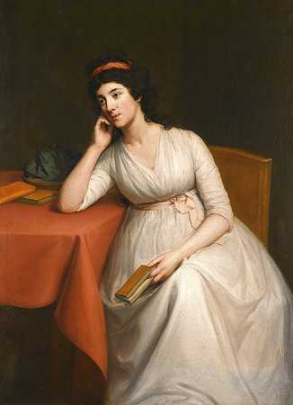 安特里姆伯爵夫人夏洛特·麦克唐纳夫人肖像（1779-1835）`Portrait Of A Lady, Thought To Be Lady Charlotte Mcdonnell, Countess Of Antrim (1779~1835) by Hugh Douglas Hamilton