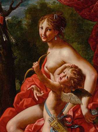 维纳斯与丘比特`Venus And Cupid by Elisabetta Sirani